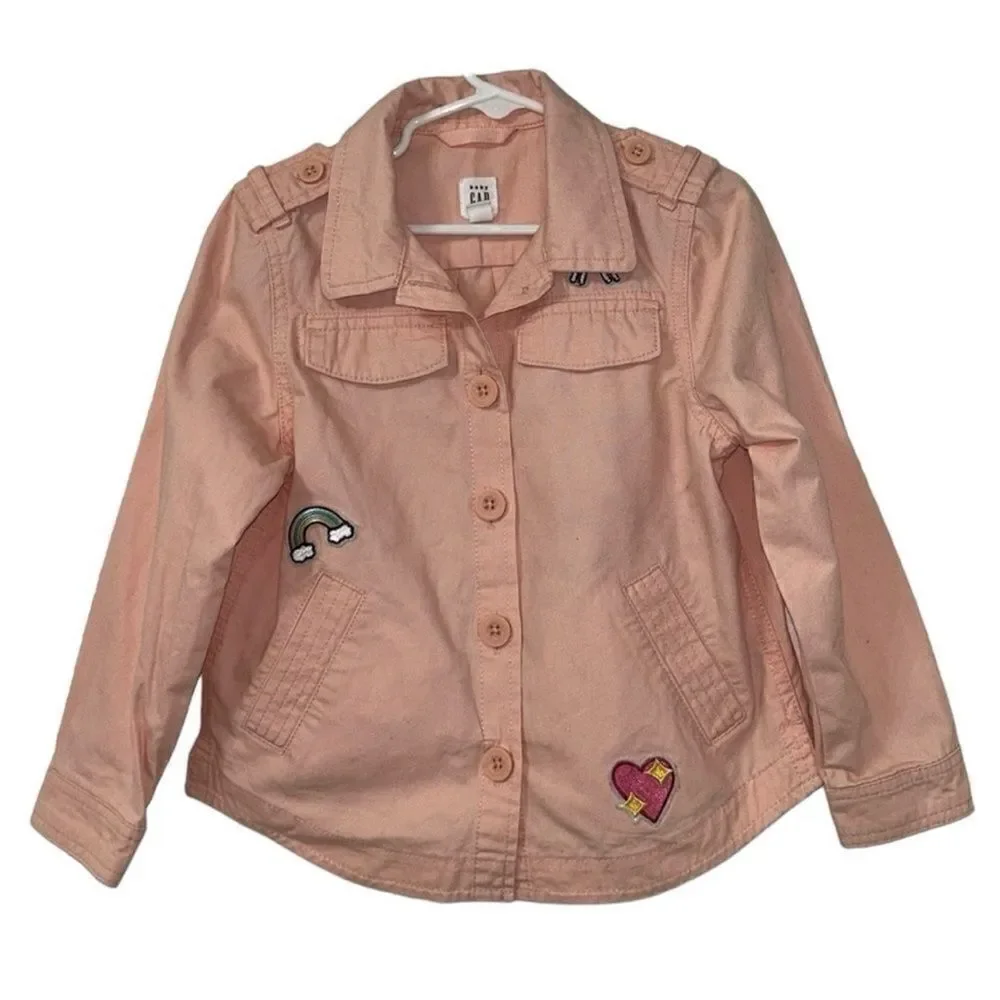 Gap Girls Kids Shirt Coral Jacket(Size 5yrs)